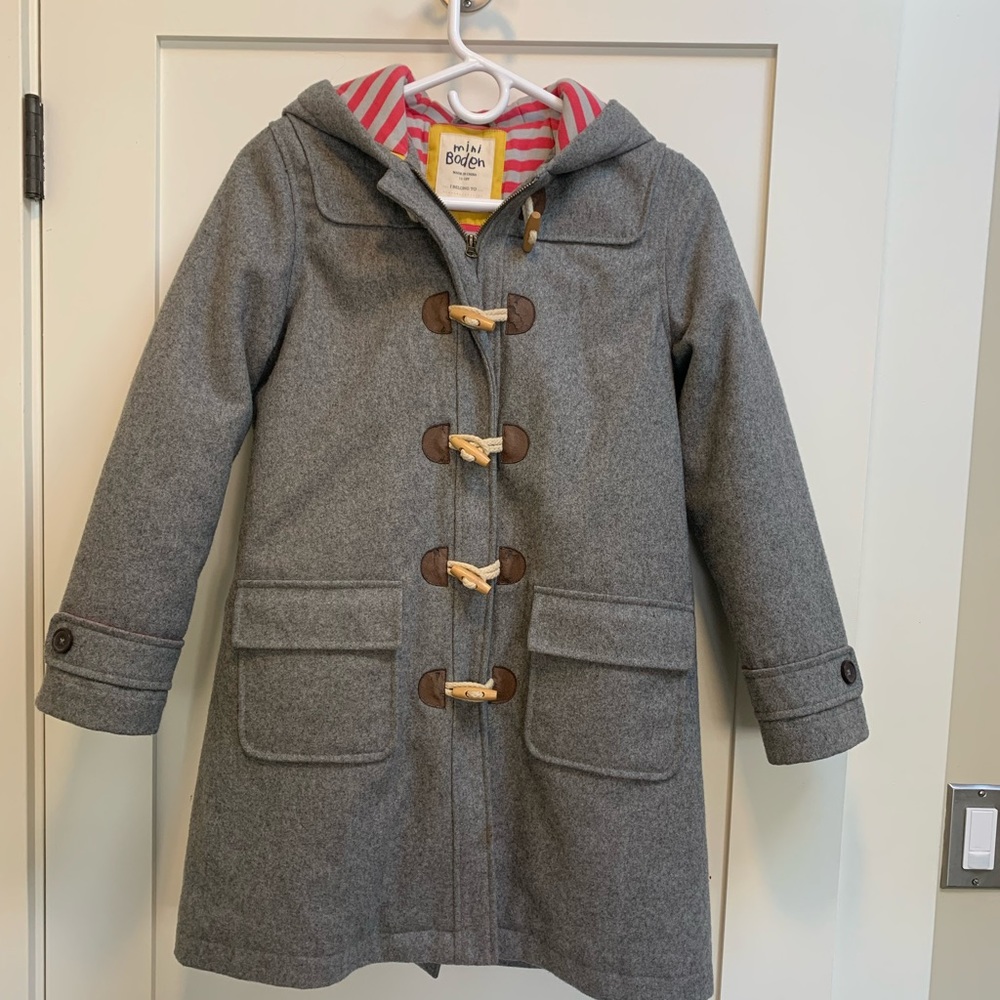 Girls (Size 11-12Y) Mini Boden Wool Duffle Coat